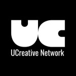 large UCreative Network logo black and white