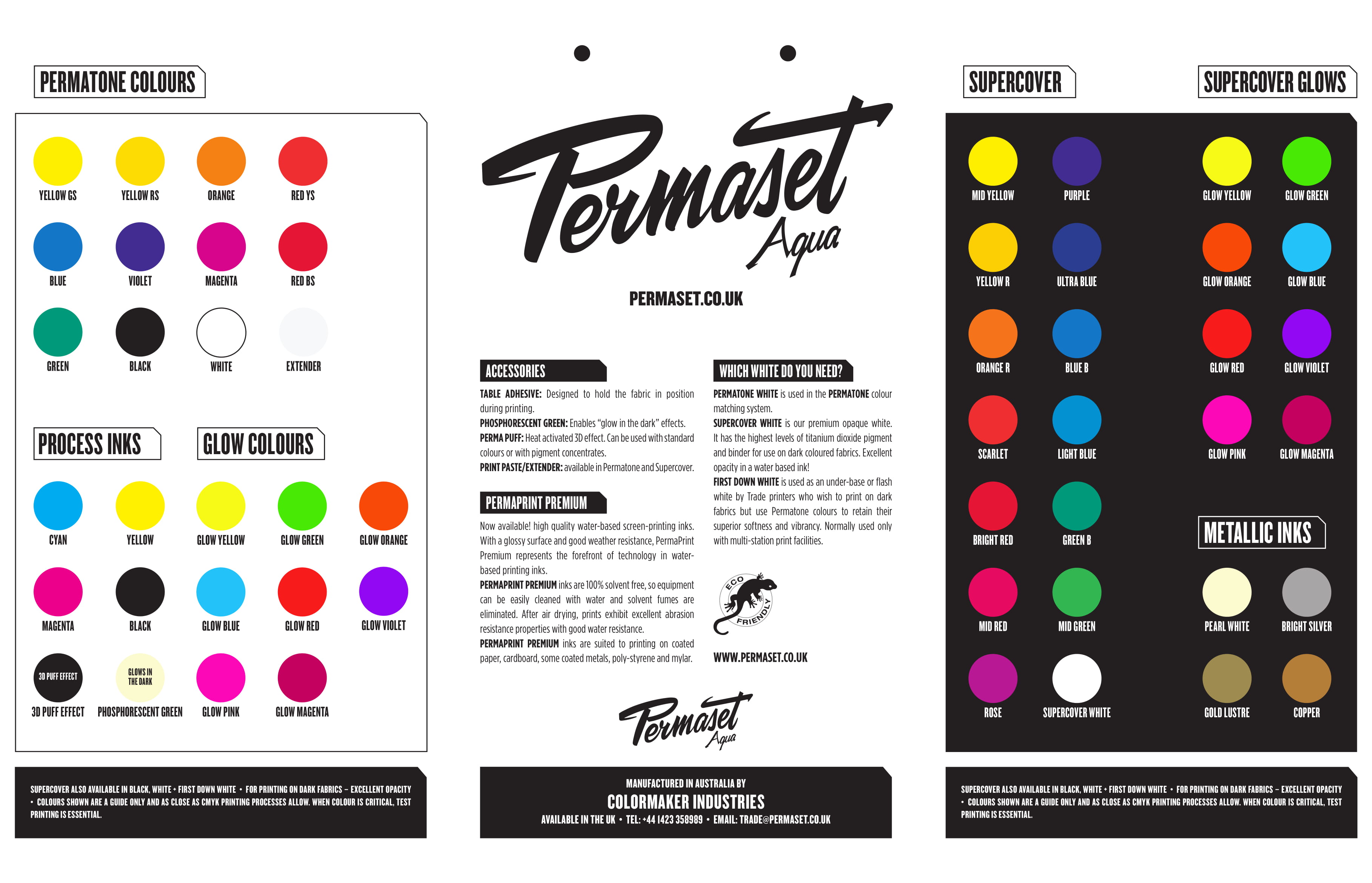 Permaset Aqua Colour Leaflet